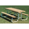 Rectangular Wooden Picnic Tables 6 Ft.