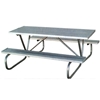 Aluminum 8 Ft. Rectangular Picnic Table with Bolted 1 5/8 In. Galvanized Tube