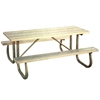Aluminum Picnic Table 8 Ft. Rectangular with 2 3/8 In. Galvanized Steel