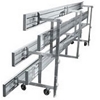 Tip and Roll 3 Row Bleachers 27 Foot Aluminum