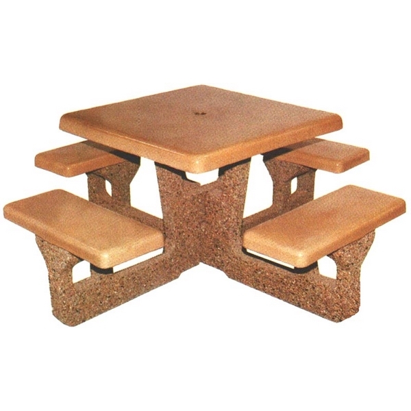 Square Concrete Picnic Table 66 In. Concrete