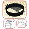 Fire Ring 300 Square In. Steel, Tilt Back In-Ground Mount