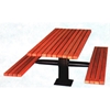 Rectangular Picnic Table 6 Ft. Recycled Plastic with Single Post Frame
