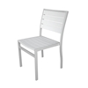 Picture of Polywood Euro Style Side Chair Recycled Plastic Polywood Slats with Aluminum Frame. Set of 2.