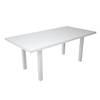 Picture of Polywood Euro Style Polywood Dining Set Recycled Plastic Polywood Slats with Aluminum Frame, Includes 6 Euro Dining Chairs and 1 Rectangular Dining Table