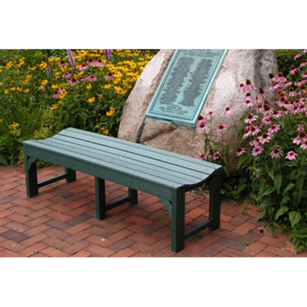 Backless Bench 48 In. Recycled Plastic Polywood - Picnic Furniture