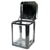 Picture of Trash Receptacle Square 50 Gallon Clear Plastic with Locking Dome, Portable or Surface Mount