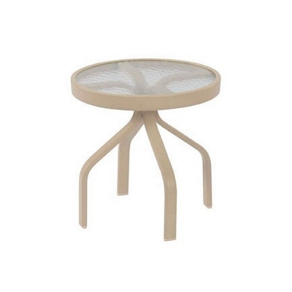 Round Pool Side Tables, 18" Acrylic Top with Aluminum Frame