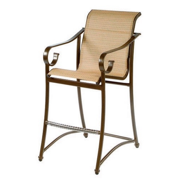 Tradewinds Sling Bar Chair, Fabric Sling with Aluminum Frame