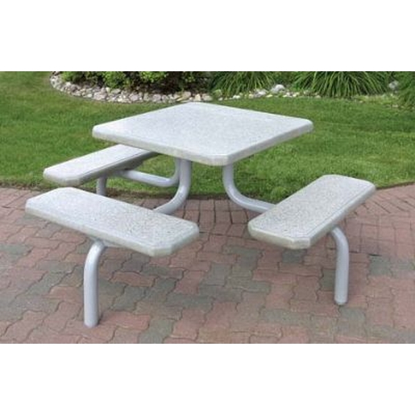 Picture of Square Concrete Picnic Table 42 In. Concrete with Powder Coated 2 In. Metal Tube, Commercial