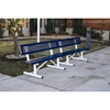 Picture of Bench With Back 10 foot Plastic Coated Expanded Metal with Welded Angle Iron Frame, Portable