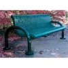 Picture of Modern 4 Foot Bench With Back, Plastic Coated Expanded Metal with 2 3/8 In. Arched Frame