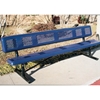 Picture of Bench With Back 6 Ft. Plastic Coated Perforated with 2 3/8 In. Galvanized Steel, Portable