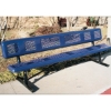 Picture of Bench With Back  Plastic Coated Perforated with 2 3/8 In. Galvanized Steel, Portable- 6 or 8 ft.