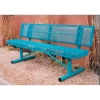Picture of Rolled 6 Foot Plastic Coated Expanded Metal Bench With Back