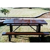 Picture of Rectangular Picnic Tables 6 Ft. Attached Seats Thermoplastic coated Steel with Welded 2 3/8 In. Galvanized Steel, Portable