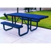Picture of ADA Wheelchair Accessible Rectangular Picnic Table 6 Ft. Attached Seats Plastic Coated Expanded Metal with Welded 2 3/8 In. Galvanized Steel, Portable