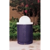 Picture of 32 Gallon Thermoplastic Coated Steel Perforated Trash Receptacle with Dome Lid and Liner