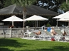 Picture of St. Maarten Vinyl Strap Dining Chair. Commercial Pool Furniture Made with Aluminum Frames & Vinyl Straps. 