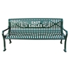 5 Ft. Custom Logo Roll Formed Diamond Contour Bench Plastic Coated Steel