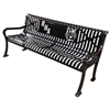 5 Ft. Custom Logo Roll Formed Diamond Contour Bench Plastic Coated Steel