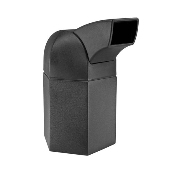 Picture of Trash Receptacle Hexagon 45 Gallon Plastic with Drive-Tru Top, Portable