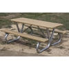 Rectangular Wooden Picnic Tables 6 foot