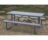 Aluminum Picnic Table 8 Ft. Rectangular with 2 3/8 In. Galvanized Steel