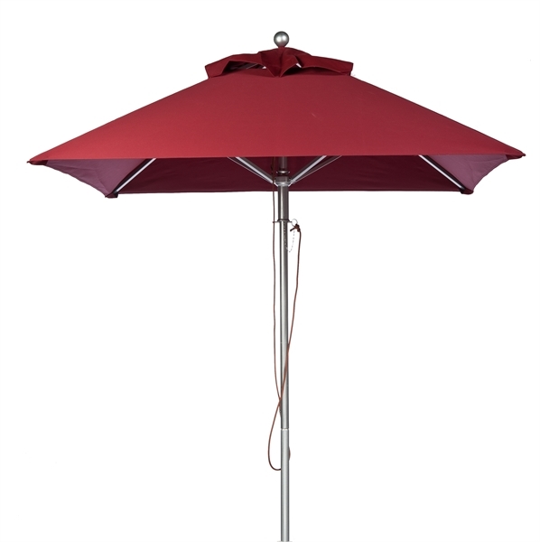 Picture of 7.5 Foot Square Aluminum Market Umbrella with Marine Grade Fabric