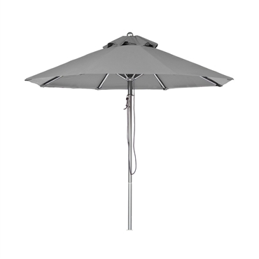 electric poweed patio umbrella PURPLE LEAF 11 ft. Octagon Solar powered LED Patio Umbrella Outdoor Round  Large Cantilever Umbrella Heavy Duty Sun Umbrella in Beige PPLGLRRDT11-KK