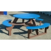 Picture of 46” Round Recycled Plastic Picnic Table, 204 lbs.