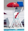 6.5 Ft. Printed Lifeguard, Steel Frame Umbrella with Aluminum Pole