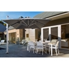 Aurora 9 ft. Square Aluminum Cantilever with Marine Grade Fabric