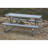 Aluminum 8 Ft. Rectangular Picnic Table with Bolted 1 5/8 In. Galvanized Tube