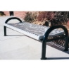 Picture of Classic Modern 6 Foot Ribbed Steel Backless Bench and Arched Frame