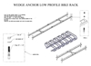 6 Space Low Profile Bike Rack 5 Ft. 1 1/16 In. Galvanized Tube