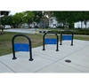 Picture of Custom Logo Single Loop Bike Rack Plastic Coated 2 7/8 In. Galvanized Steel Tube, Surface Mount