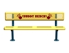 Picture of 6 Ft. Buddy Bench with Back, Perforated Steel, 168 lbs.