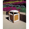 Trash Can Jumbo with Ash Tray 60 Gallon Recycled Plastic with Liner
