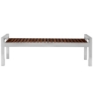 5 Ft. Skyline Wood and Stainless Steel Backless Bench