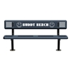 Picture of 6 Ft. Buddy Bench with Back, Perforated Steel, 168 lbs.