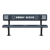 Picture of Perforated 6 Foot Steel Buddy Bench with Back