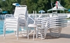 Picture of Quick Ship St. Maarten Chaise Lounge White Vinyl Straps with White Aluminum Frame