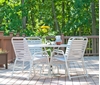 Picture of Round 42" Fiberglass Dining Table with 1" Aluminum Frame, White