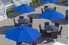Quick Ship Market Umbrella 7.5 Foot Octagonal Fiberglass Market Umbrella with Pacific Blue Marine Grade Fabric
