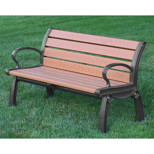 Picture of Quick Ship 4 Foot Recycled Plastic Bench, Portable