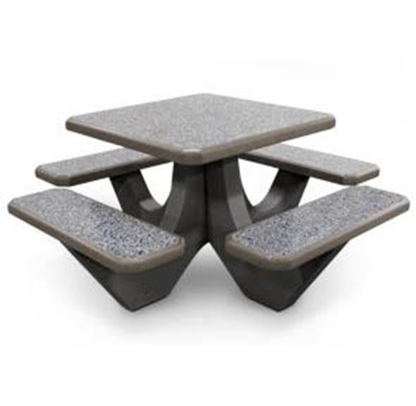 Picture of Quick Ship Square Concrete Picnic Table, 1100 lbs. 