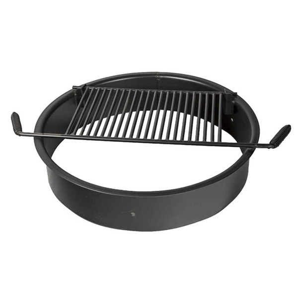 Fire Ring 300 Square In. Steel, Tilt Back In-Ground Mount