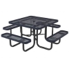 Picture of 46" Square Ultra Leisure Expanded Thermoplastic Picnic Table with 4 Attached Seats, Portable