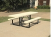 8 Ft. RHINO ADA Accessible Thermoplastic Dual Access Picnic Table with Portable Frame